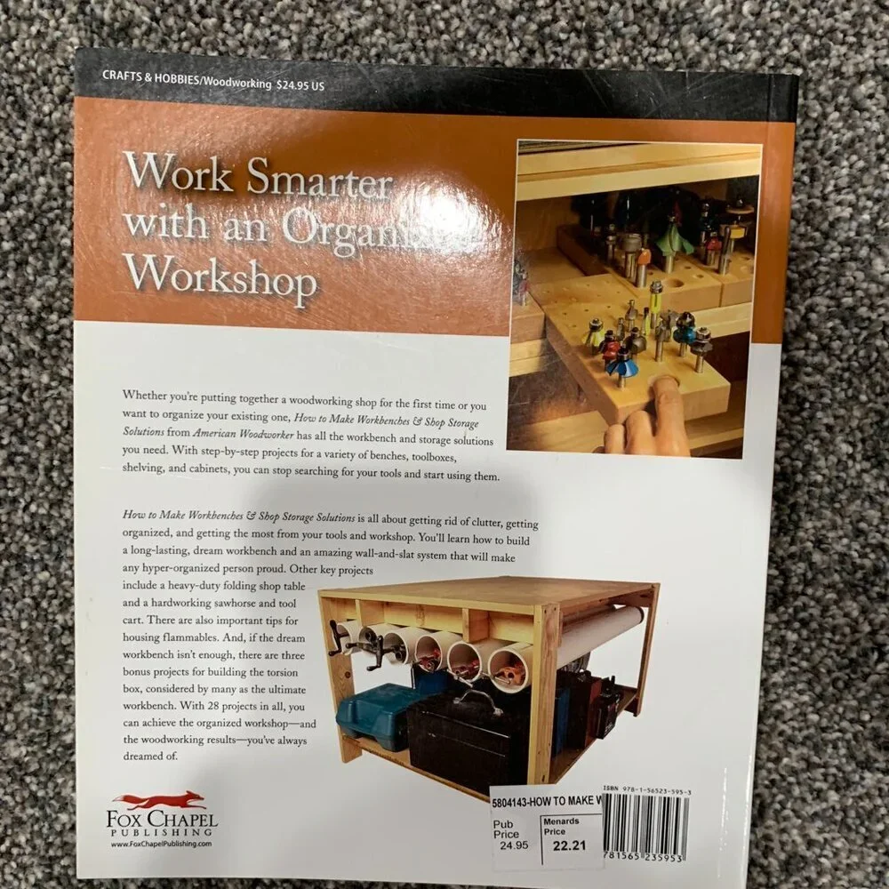Coffee Table Book - How to Make Workbenches & Shop Storage Solutions